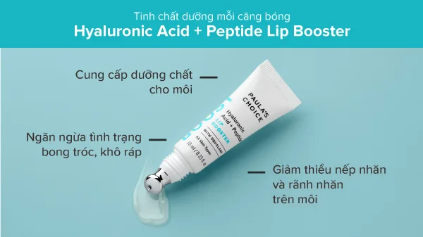 Tinh chất dưỡng môi ban đêm Hyaluronic Acid + Peptide Lip Booster, dưỡng môi ban đêm tốt nhất