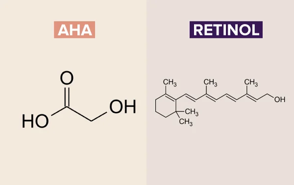 kết hợp Retinol và AHA, kết hợp hoạt chất Retinol và AHA